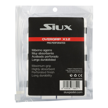 Surgrips Siux Pro Perforated x12 Blanc 2025 - Esprit Padel Shop
