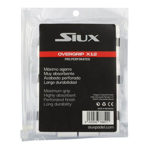 Surgrips Siux Pro Perforated x12 Blanc 2025 - Esprit Padel Shop