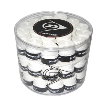 Doos met 60 overgrips Dunlop Tour Dry wit - Esprit Padel Shop