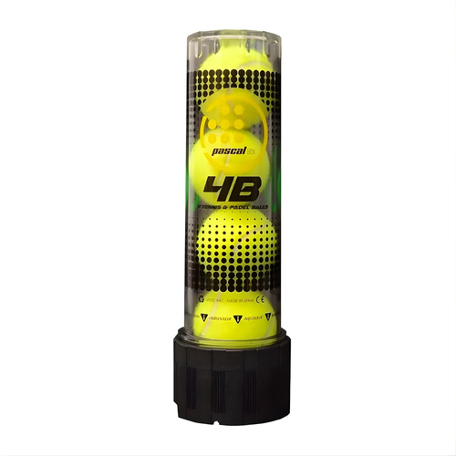 Sistema de presurización de pelotas de pádel/tenis PASCAL BOX 4 pelotas BY BULLPADEL - Esprit Padel Shop