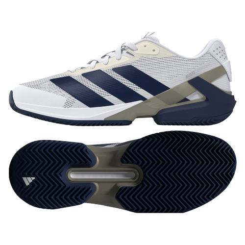 Chaussures de padel Homme Adidas Adizero Ubersonic 5 Clay Blanc/Bleu - Esprit Padel Shop