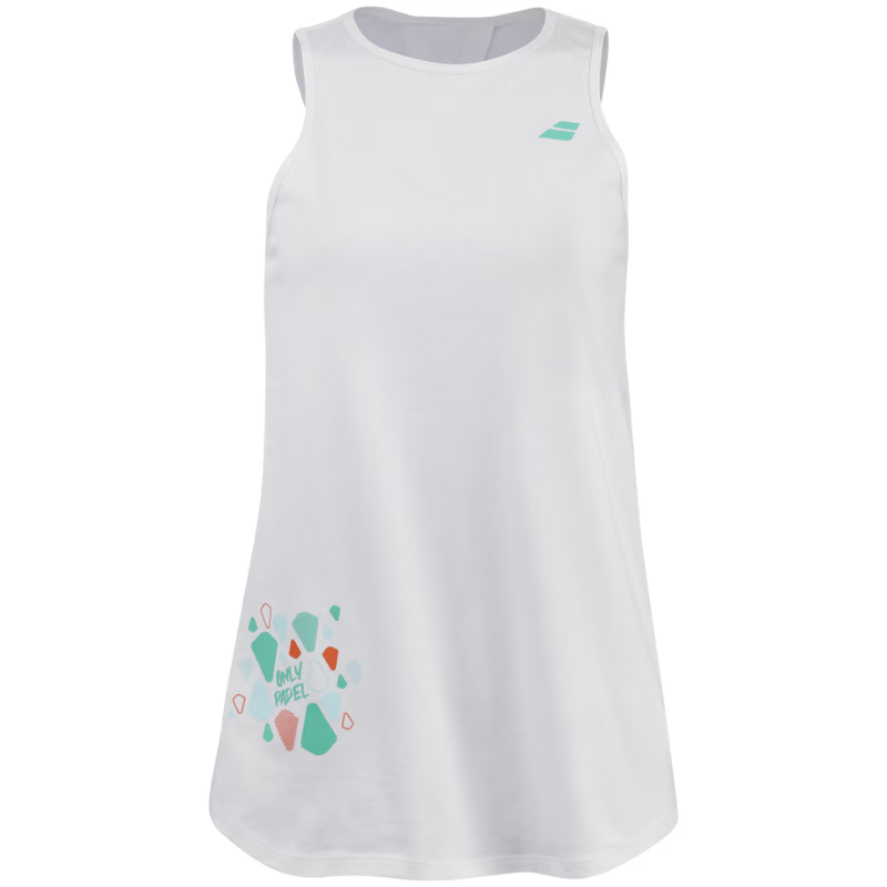 Débardeur Babolat Padel Coton Tank blanc w face - Esprit Padel Shop