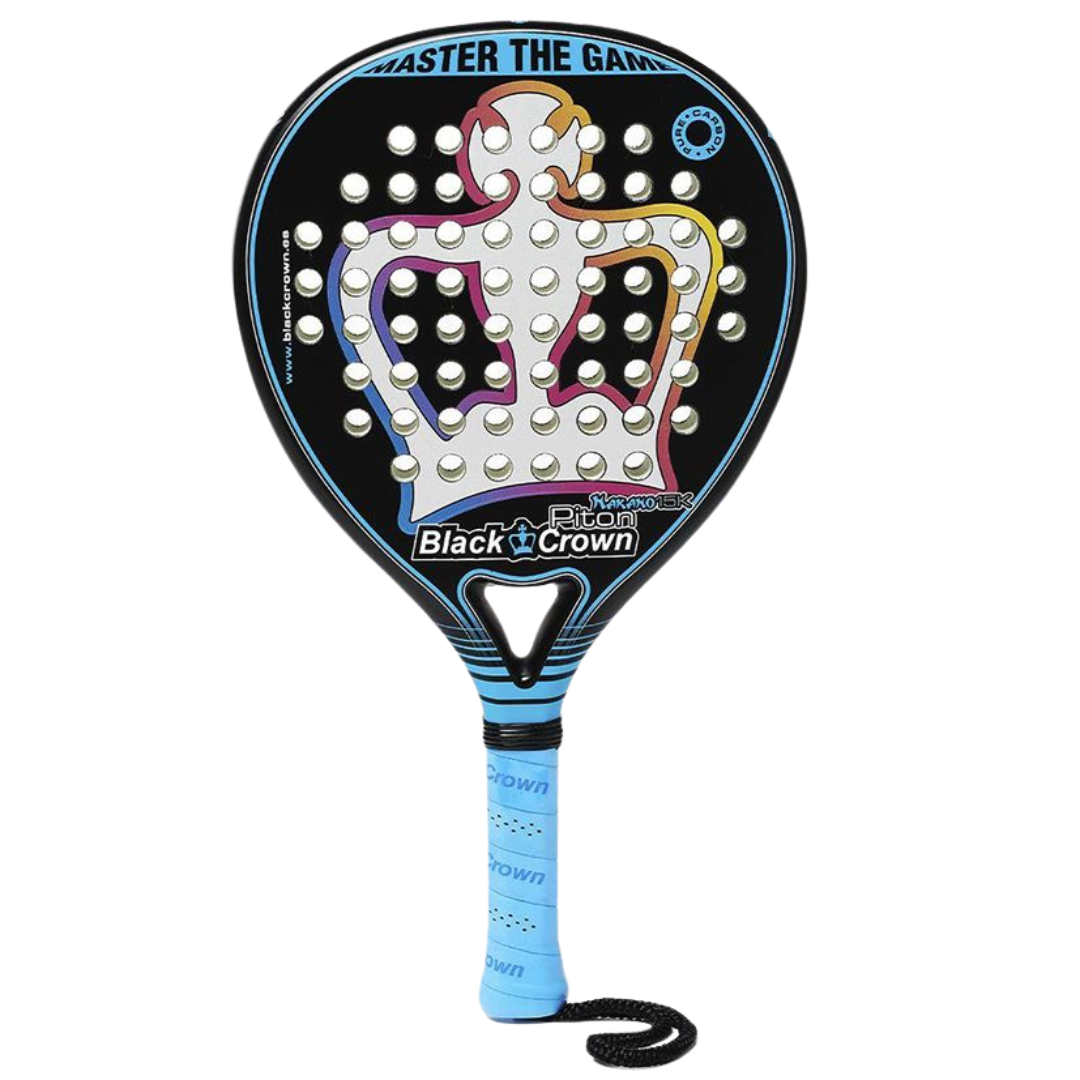 Raquette De Padel Black Crown Piton Air – Niveau Avancé/pro – Puissance 90%, Contrôle 90% – Poids 350-370g