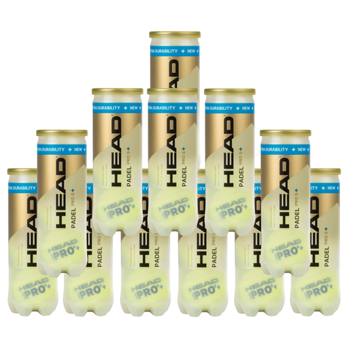 Pack de 12 tubes de balles Head Padel Pro S+ - Esprit Padel Shop
