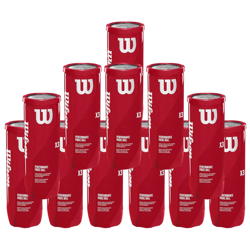 Pack de 12 tubes de balles Wilson padel X3 - Esprit Padel Shop