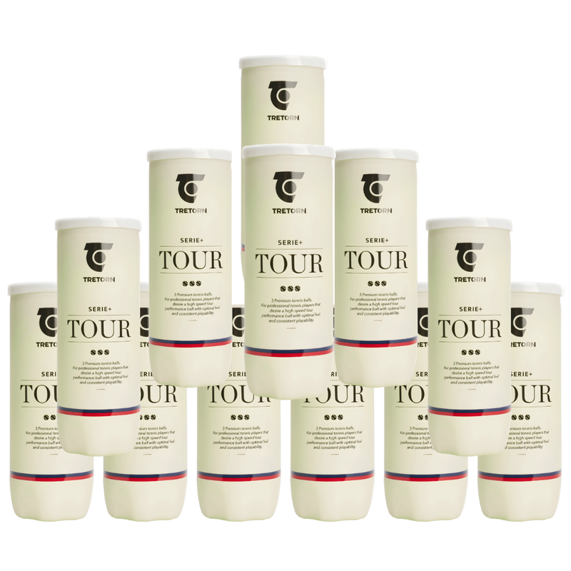 Pack de 12 tubes de Balles Tretorn Serie+ Padel Tour - Esprit Padel Shop