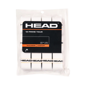 Pack of 12 Head Prime Tour White Overgrips - Esprit Padel Shop
