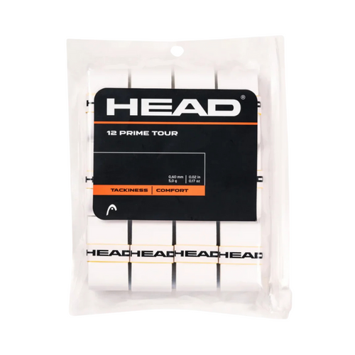 Pack of 12 Head Prime Tour White Overgrips - Esprit Padel Shop