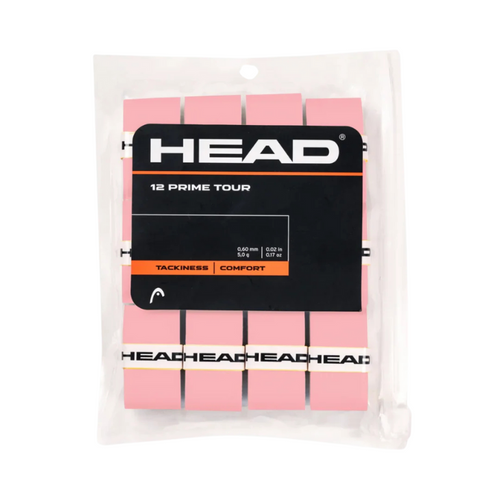 Pack of 12 Head Prime Tour Pink Overgrips - Esprit Padel Shop