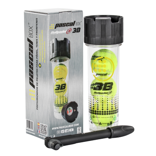 Système de pressurisation de balles de padel 3 balles Pascal Box by Bullpadel - Esprit Padel Shop