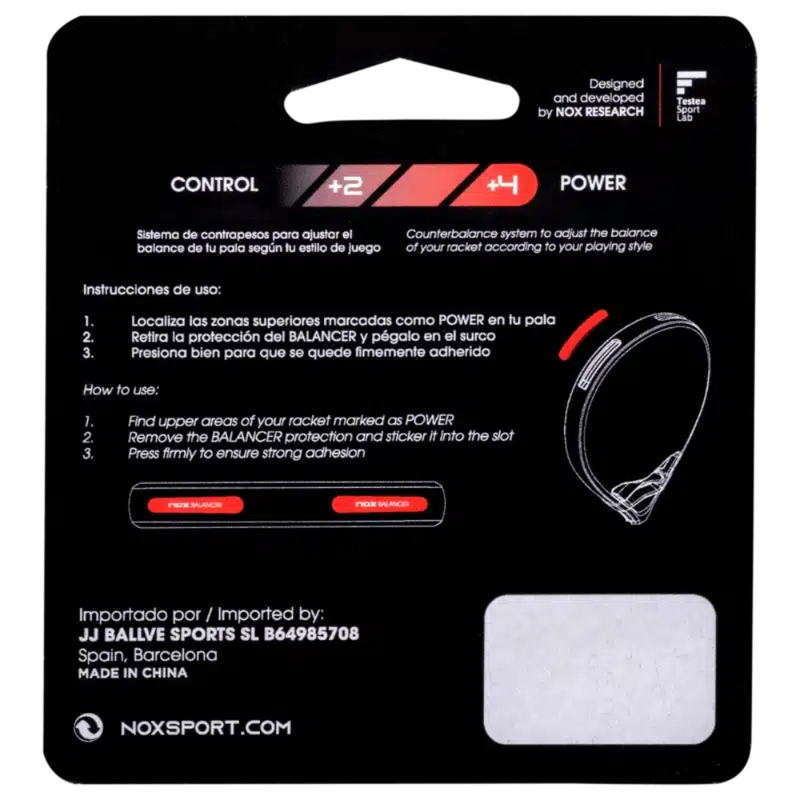 Poids de tête de raquettes Nox Blister 2-4g - Esprit Padel Shop