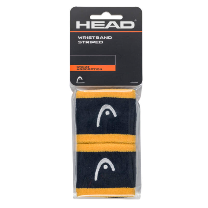 Poignets éponge Head 2.5 Court noir/ jaune - Esprit Padel Shop