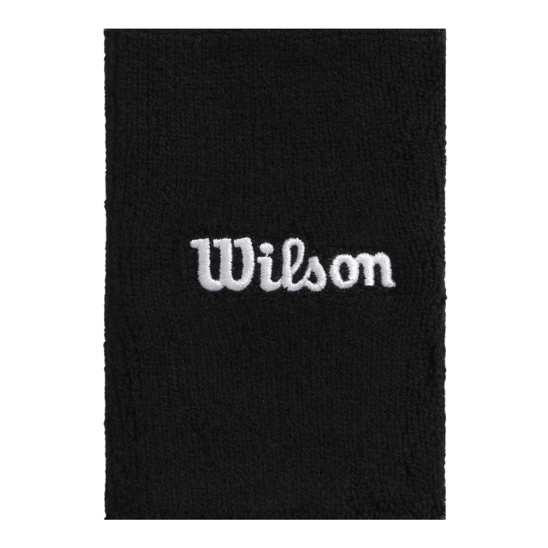 Poignets Éponge Wilson Wide Terry Noir x2 - Esprit Padel Shop