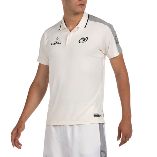 Polo Bullpadel Patron Blanc - Esprit Padel Shop