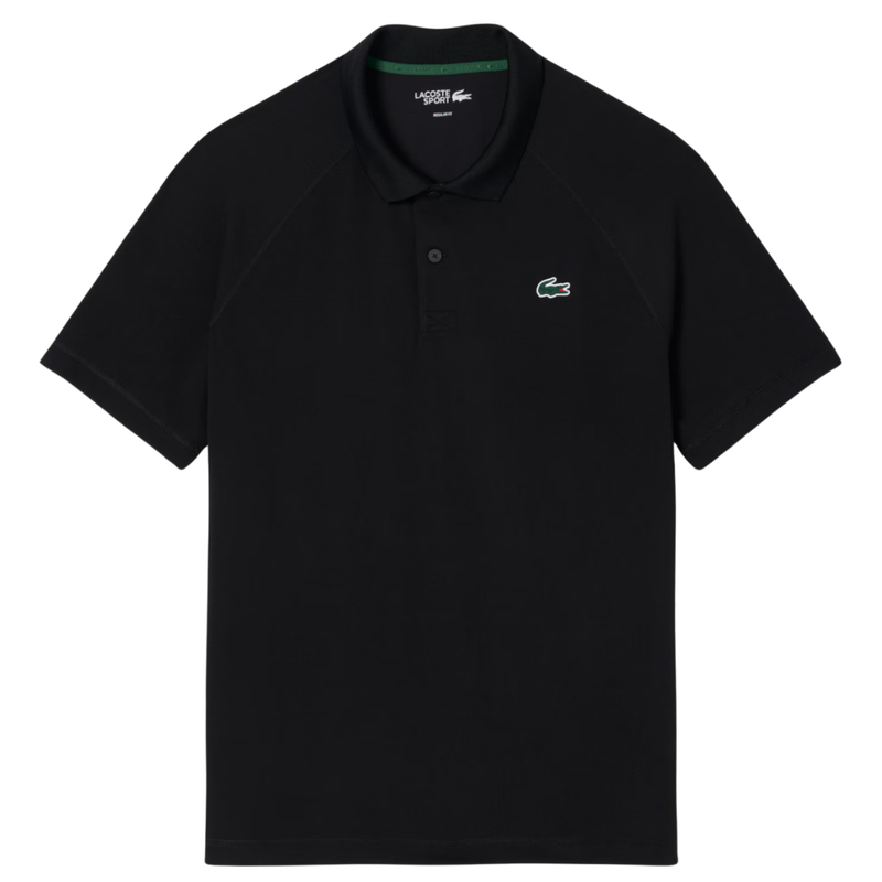 Polo Lacoste Sport Regular Fit Ultra Dry Noir - Esprit Padel Shop