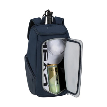 Mochila Head Pro Backpack 28L azul marino abierta - Esprit Padel Shop