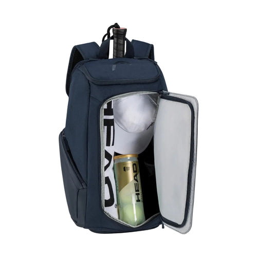 Mochila Head Pro Backpack 28L azul marino abierta - Esprit Padel Shop