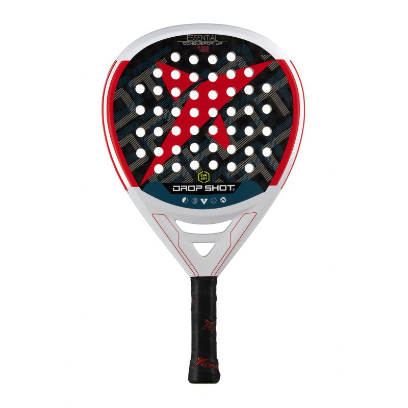 Raquette de padel Drop Shot Conqueror 12 Junior 2024 face - Esprit Padel Shop