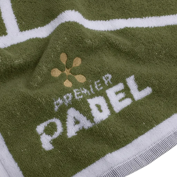 Bullpadel Premier Padel Towel 100x50cm Green/White - Esprit Padel Shop