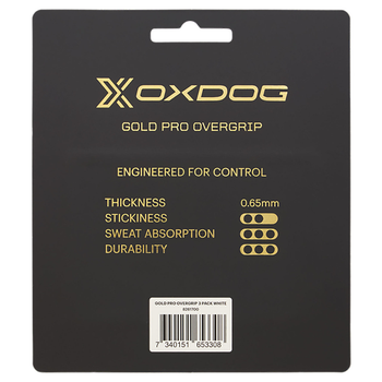 Oxdog Gold Pro x3 White Overgrips - Esprit Padel Shop