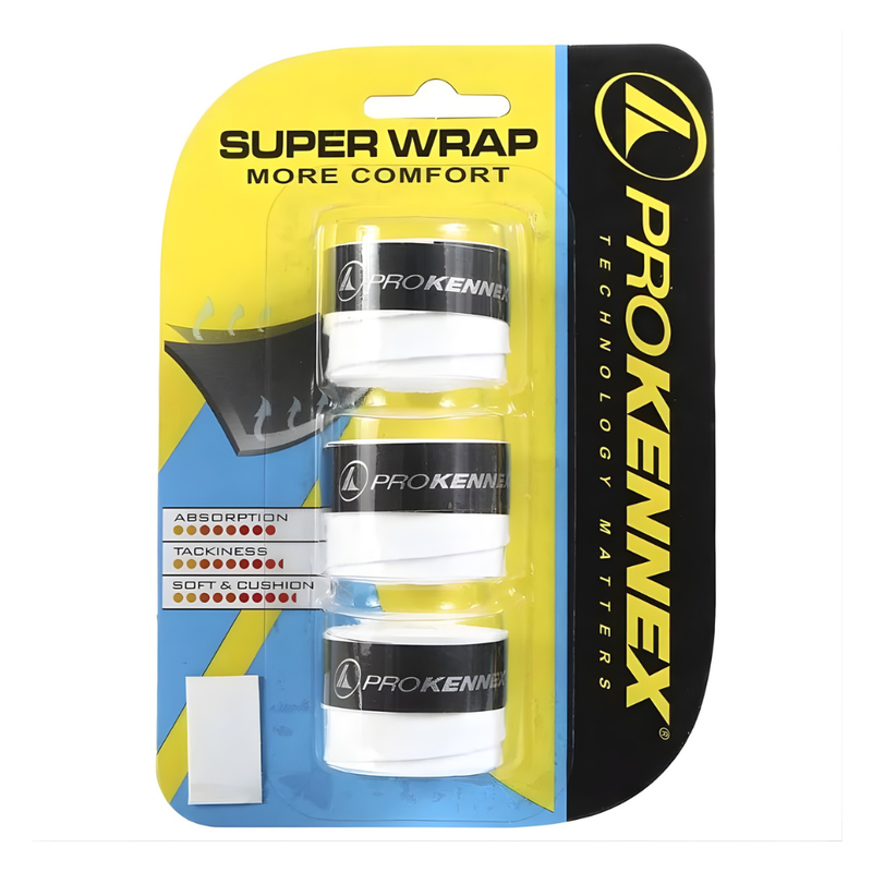 Surgrips Pro Kennex Super Wrap Blanc X3 - Esprit Padel Shop