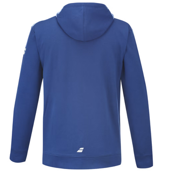 Sweater Babolat exercice hood blauw 2024 rug - Esprit Padel Shop