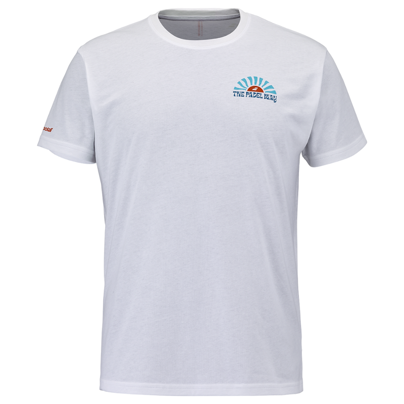 T-shirt Babolat Perf Cotton Tee Blanc - Esprit Padel Shop