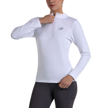 Camiseta de manga larga Bullpadel Becal blanca para mujer - Esprit Padel Shop