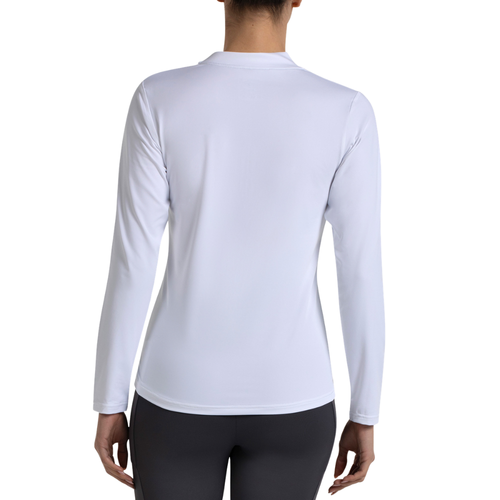 Camiseta de manga larga Bullpadel Becal blanca para mujer - Esprit Padel Shop