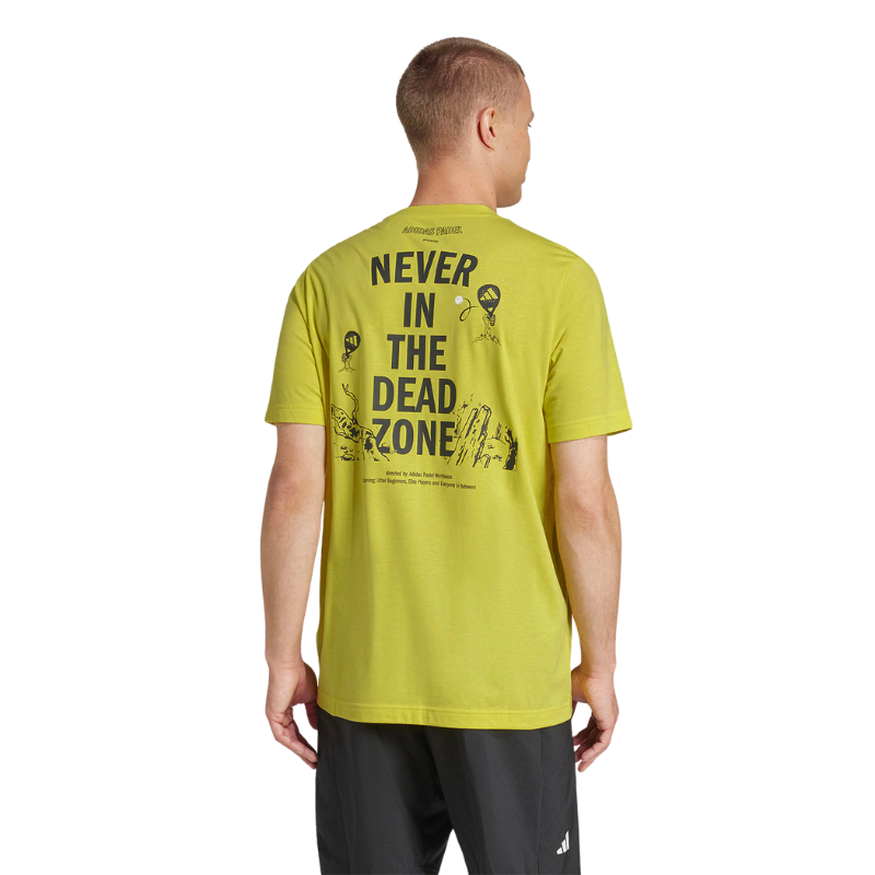T-shirt Adidas Zone Graphic Jaune - Esprit Padel Shop