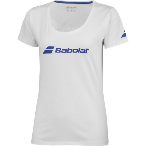 Camiseta Babolat Exercice Tee Blanco Mujer 2024 - Esprit Padel Shop