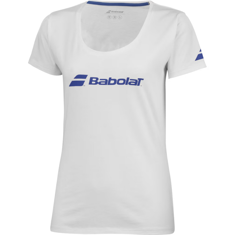 T-shirt Babolat Exercice Tee Blanc Femme 2024 - Esprit Padel Shop