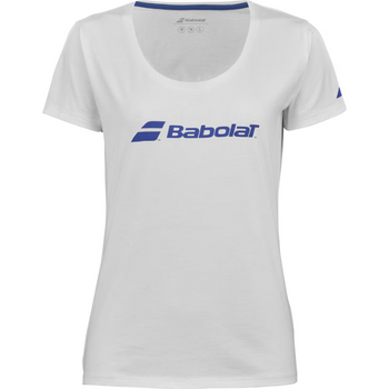 Camiseta Babolat Exercice Tee Blanco Mujer 2024 - Esprit Padel Shop