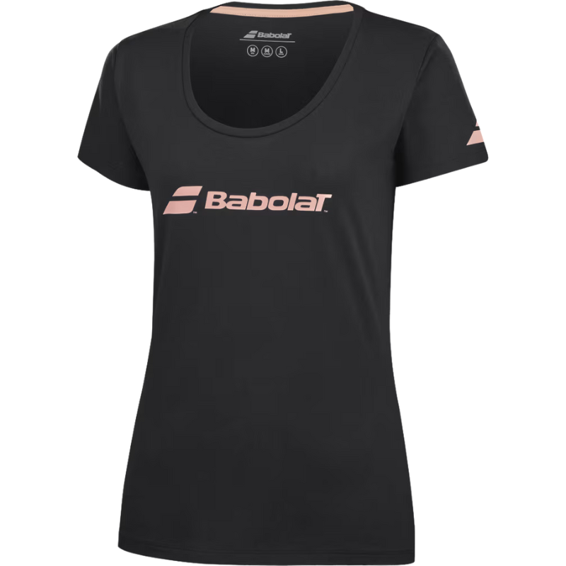 T-shirt Babolat Exercice Tee Noir Femme 2024 - Esprit Padel Shop