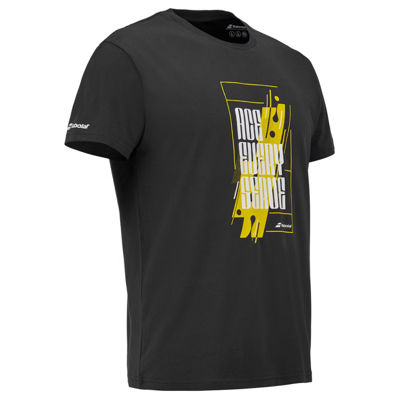 T-shirt Babolat Exercise Message Tee Noir 2026 - Esprit Padel Shop