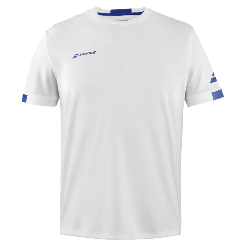 T-shirt Babolat Play Crew Neck Tee blanc 2024 face - Esprit Padel Shop