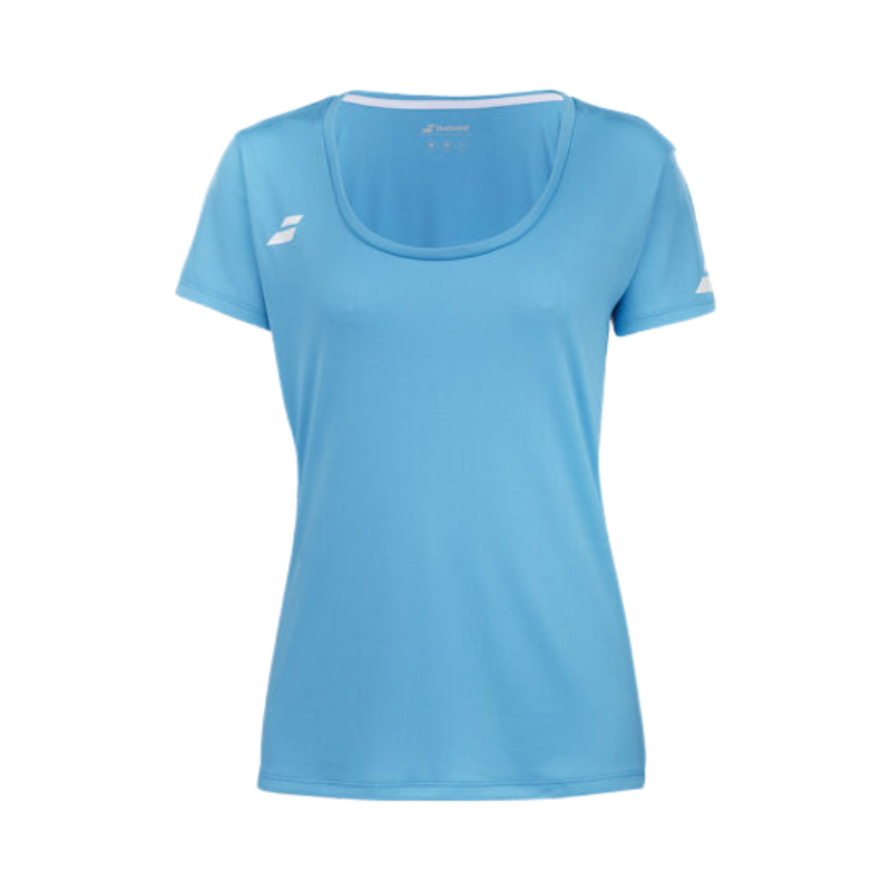 T-shirt Babolat Play Sleeve Top Junior Femme Bleu Clair 2024 - Esprit Padel Shop