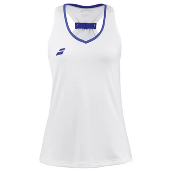 Maglia Babolat Play Tank Top Junior Donna Bianco 2024 - Esprit Padel Shop