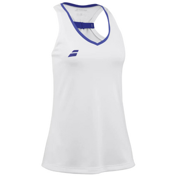 Maglia Babolat Play Tank Top Junior Donna Bianco 2024 - Esprit Padel Shop