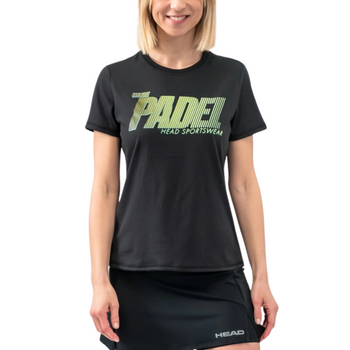 Maglia Head Padel SPW Nera Donna - Esprit Padel Shop