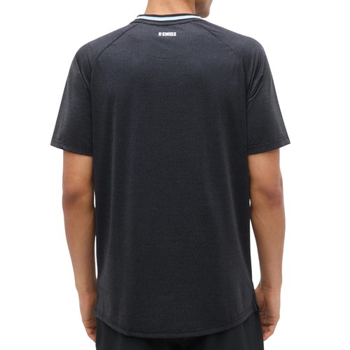 T-shirt K-Swiss Hypercourt Melange Crew Noir - Esprit Padel Shop