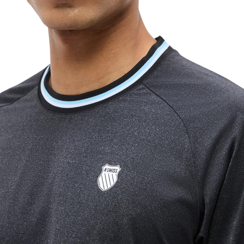 T-shirt K-Swiss Hypercourt Melange Crew Noir - Esprit Padel Shop