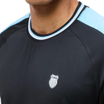 Maglietta K-Swiss Hypercourt Mesh Crew 5 Nera - Esprit Padel Negozio