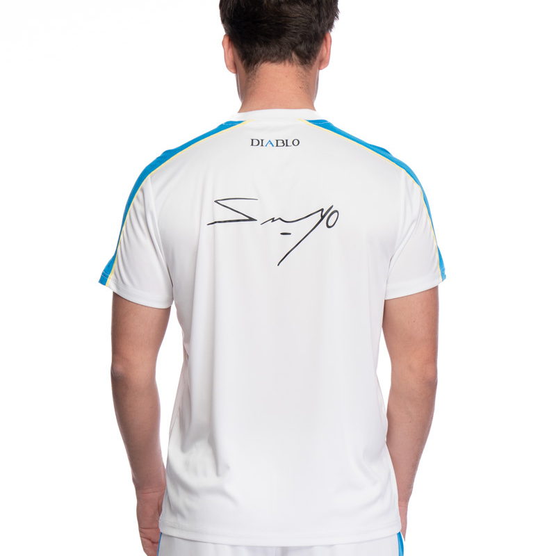 T-shirt Siux Diablo Sanyo Blanc dos - Esprit Padel Shop