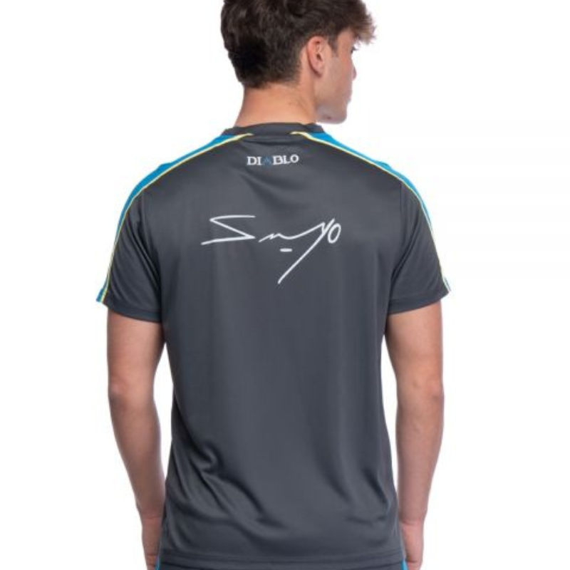 T-shirt Siux diablo Sanyo gris dos - Esprit Padel Shop