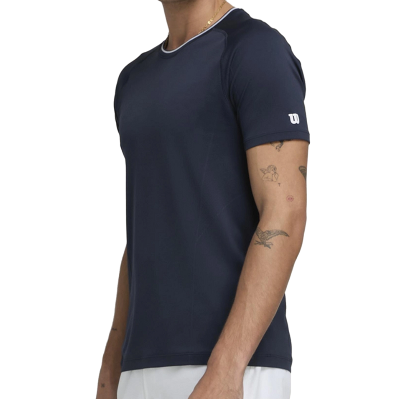 T-shirt Wilson Seamless Crew Bleu Marine - Esprit Padel Shop