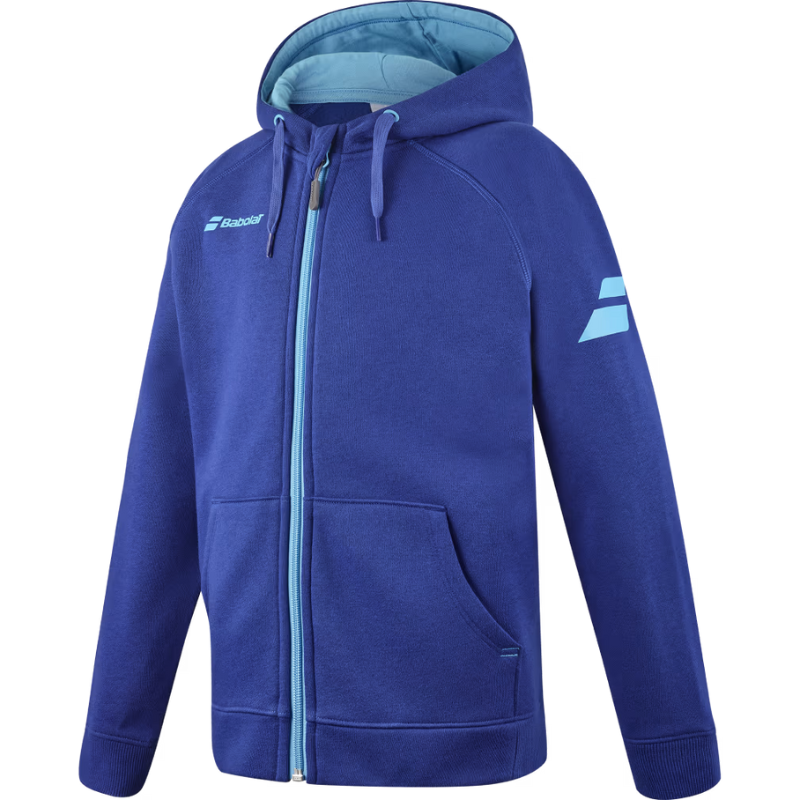 Veste Babolat Exercise Hood Jacket Junior Bleu - Esprit Padel Shop