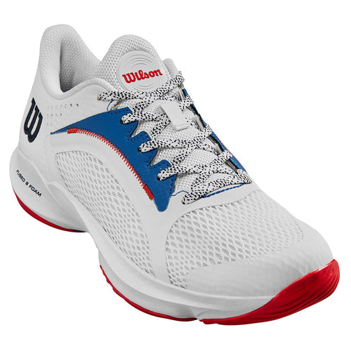 Chaussures de padel Femme Wilson Hurakn 2.0 Woman Blanc Bleu 3q - Esprit Padel Shop