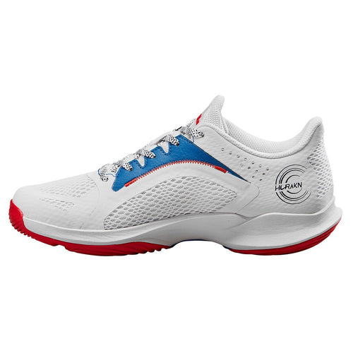 Chaussures de padel Femme Wilson Hurakn 2.0 Woman Blanc Bleu cote2 - Esprit Padel Shop