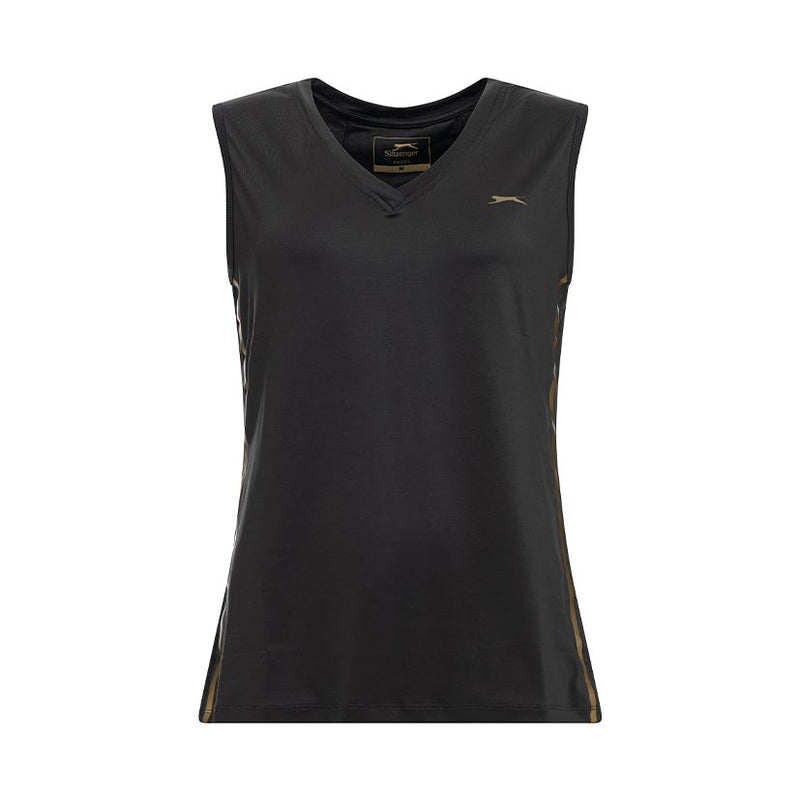 Débardeur Slazenger Femme Lola V-Neck Noir Panthère - Esprit Padel Shop